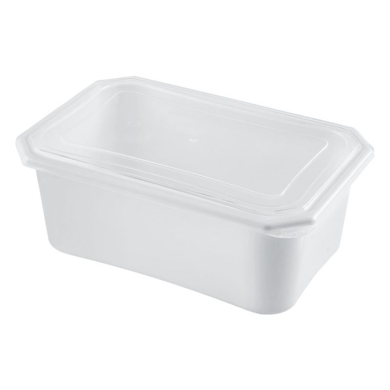 Táper Rect. Deli Micro Blanco 1,90L.