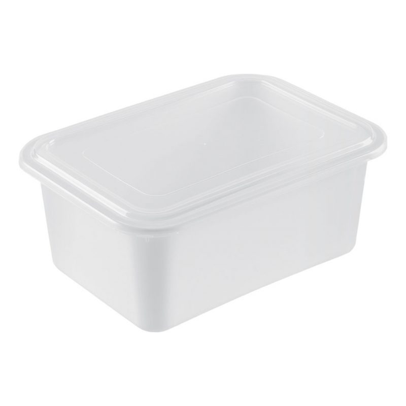 Táper Rect. Deli Micro Blanco 1,40L.