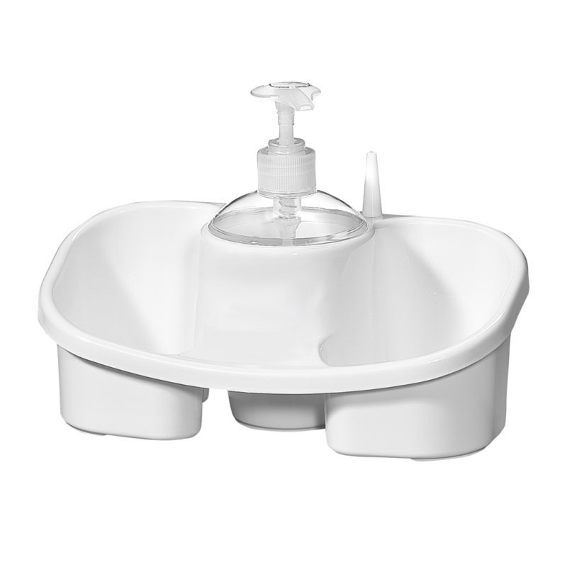 Estropajero Con Dosificador Blanco