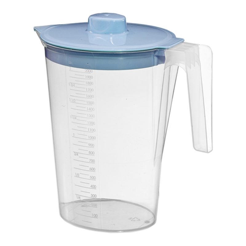 Jarra Graduada Ovalada Con Tapa 2L.