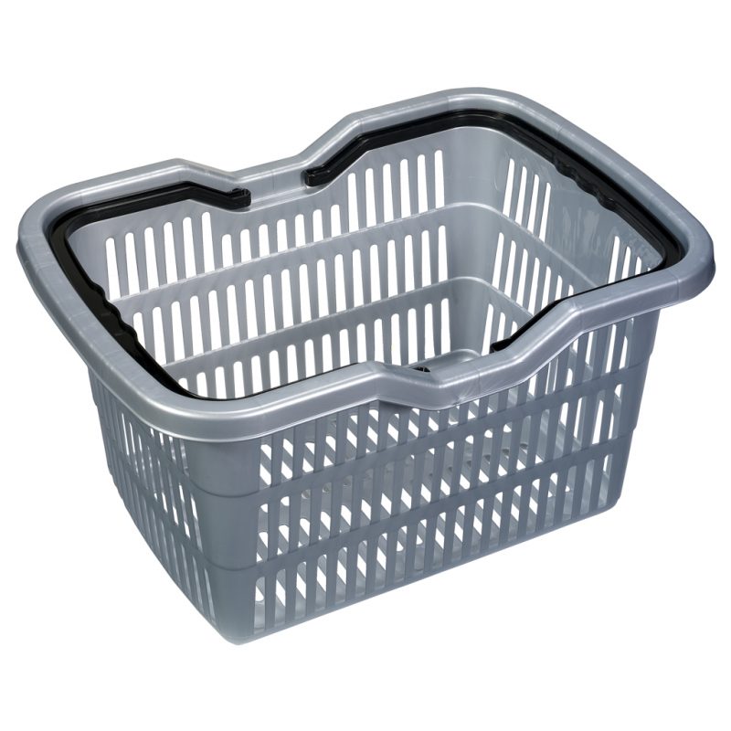 Cesta Multiusos Rectangular C/Asas 20L. Plata