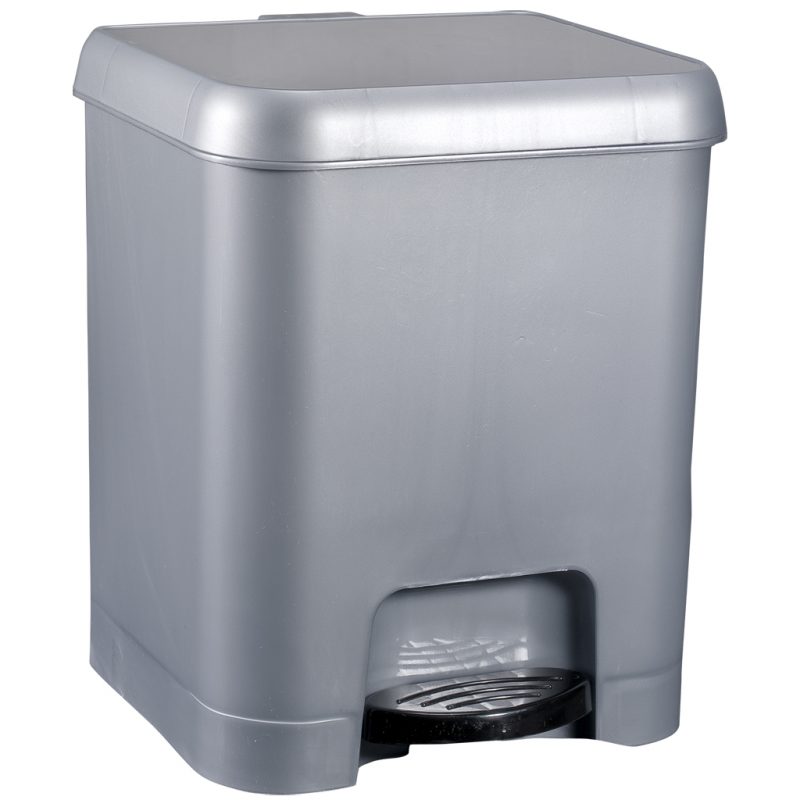 Cubo Pedal Plata 7L.