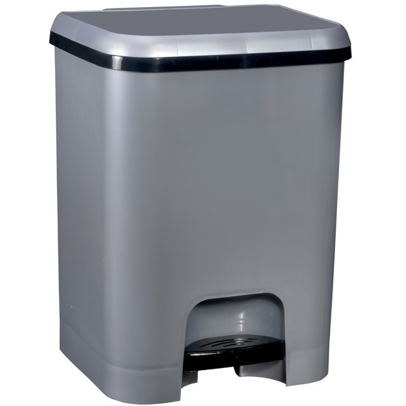 Cubo Pedal Plata 20L.