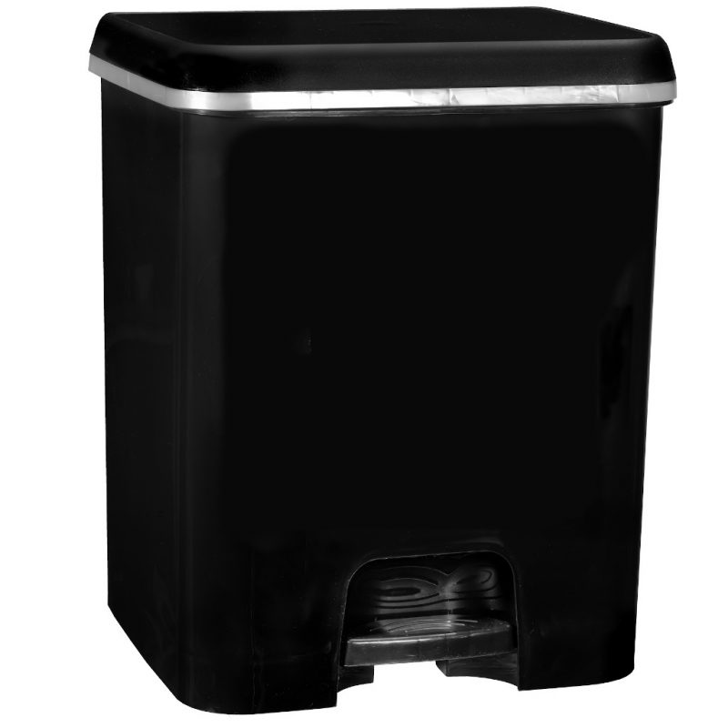 Cubo Pedal Duo Ecologico Negro 52L.