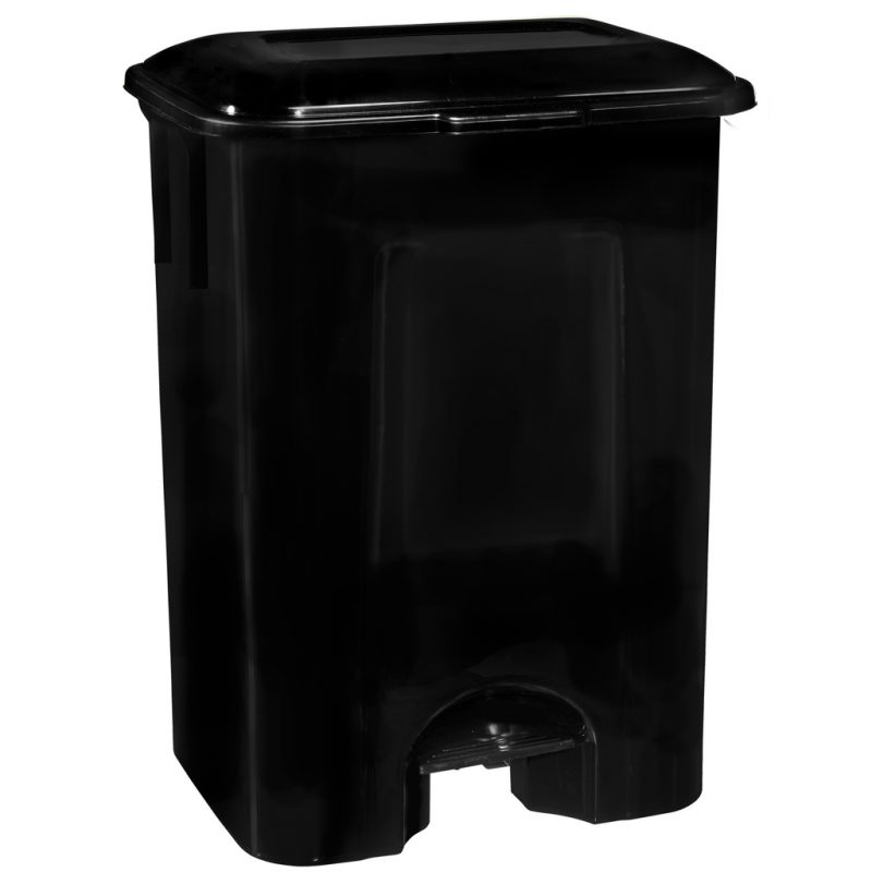Cubo Basura Pedal Negro 80L.